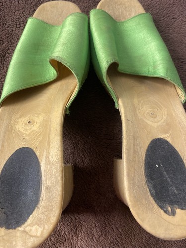 Hohe grüne damen clogs mit - grüne,