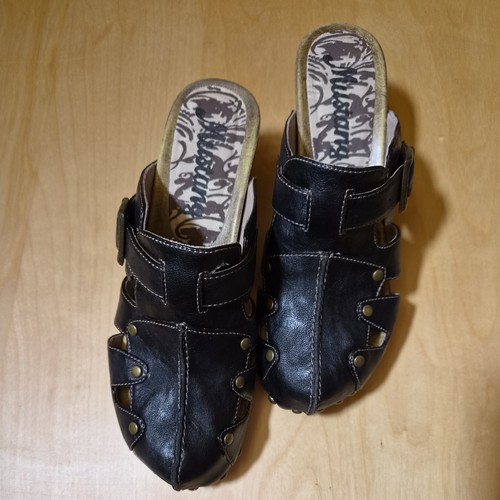 Mustang holz clogs high heels - high,