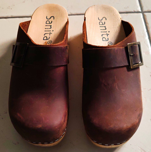 Sanita leder clogs slipper - sanita,