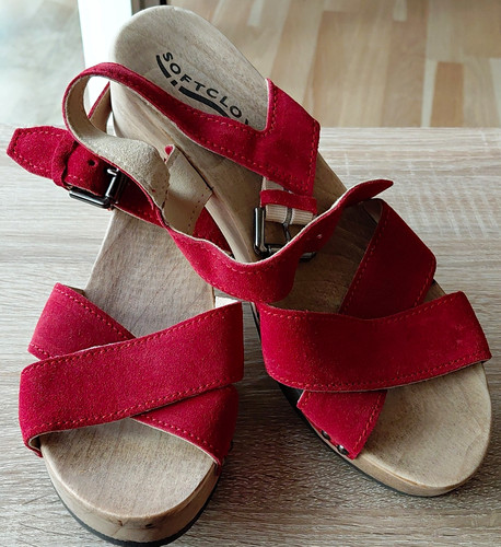 Softclox damen holz sandalen - softclox,