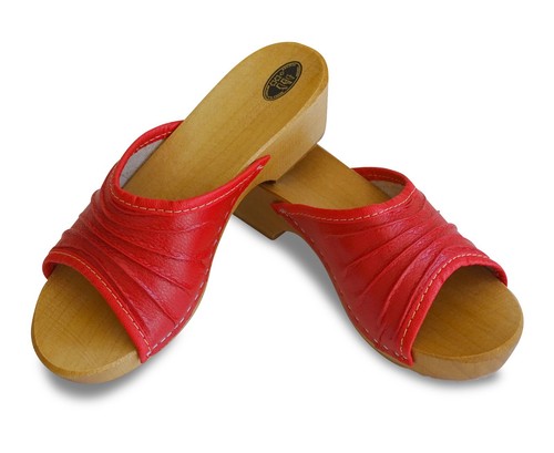 Damen holz clogs leder - damen,