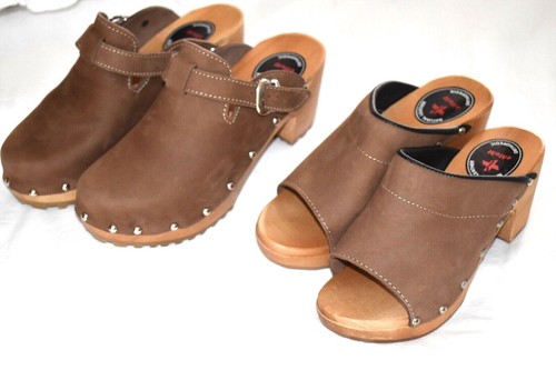 Damen leder holzschuhe - damen,