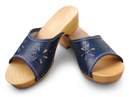 Damen holz clogs leder sommer - clogs,