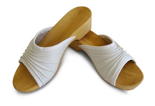 Damen holz clogs leder - holz,