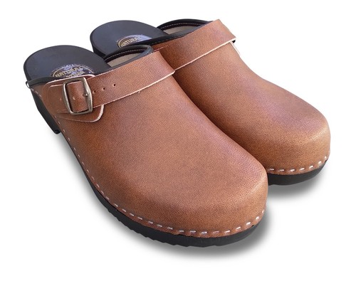 Schweden holz clogs leder - holz-clogs,