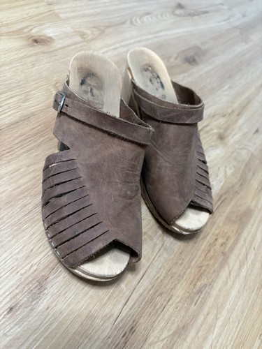 Wildleder clogs holz schuhe - clogs, 38